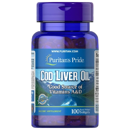 Puritan's Pride Cod Liver Oil 100 Softgels
