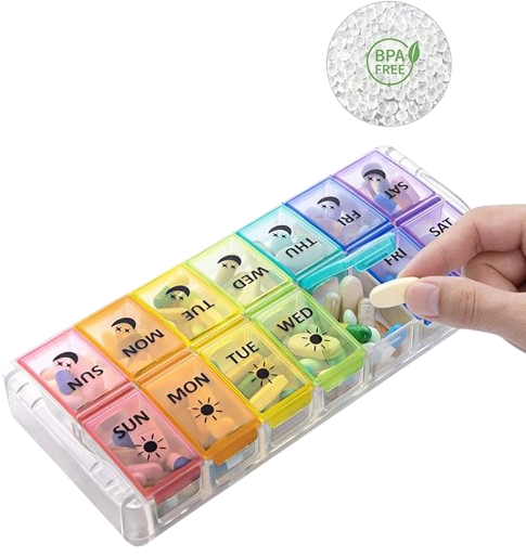 7 DAYS PILLS ORGANIZER CONTAINER