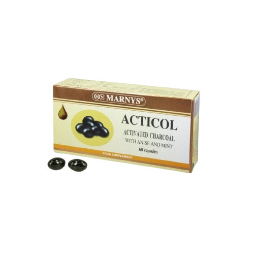 Marnys Acticol Capsules 60s Activated Charcoal
