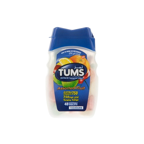 Tums Assorted Fruit Extra Strength 750 Chewable Tablets 48's