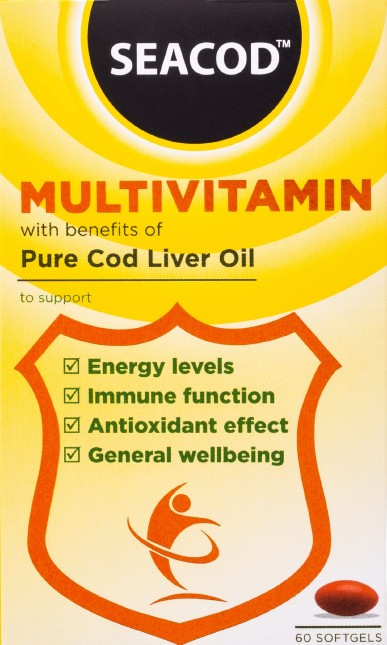 SEACOD MULTIVITAMIN WITH PURE COD LIVER OIL 60 CAPS