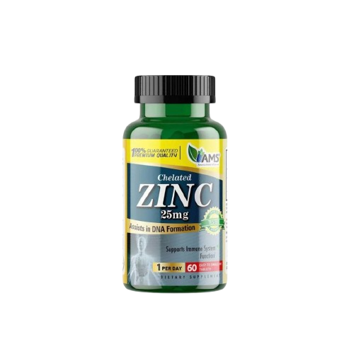 AMS Zinc 25mg Caplets 60's